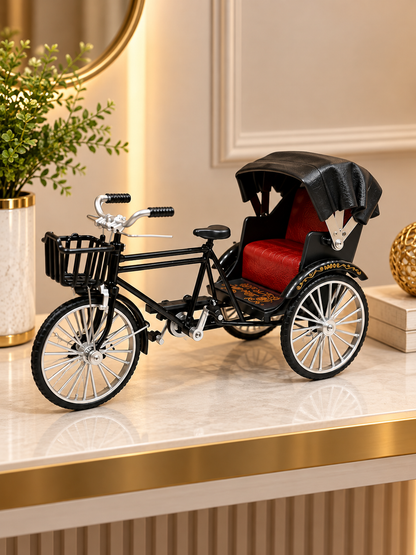 Luxury Vintage Metal Rickshaw Showpiece