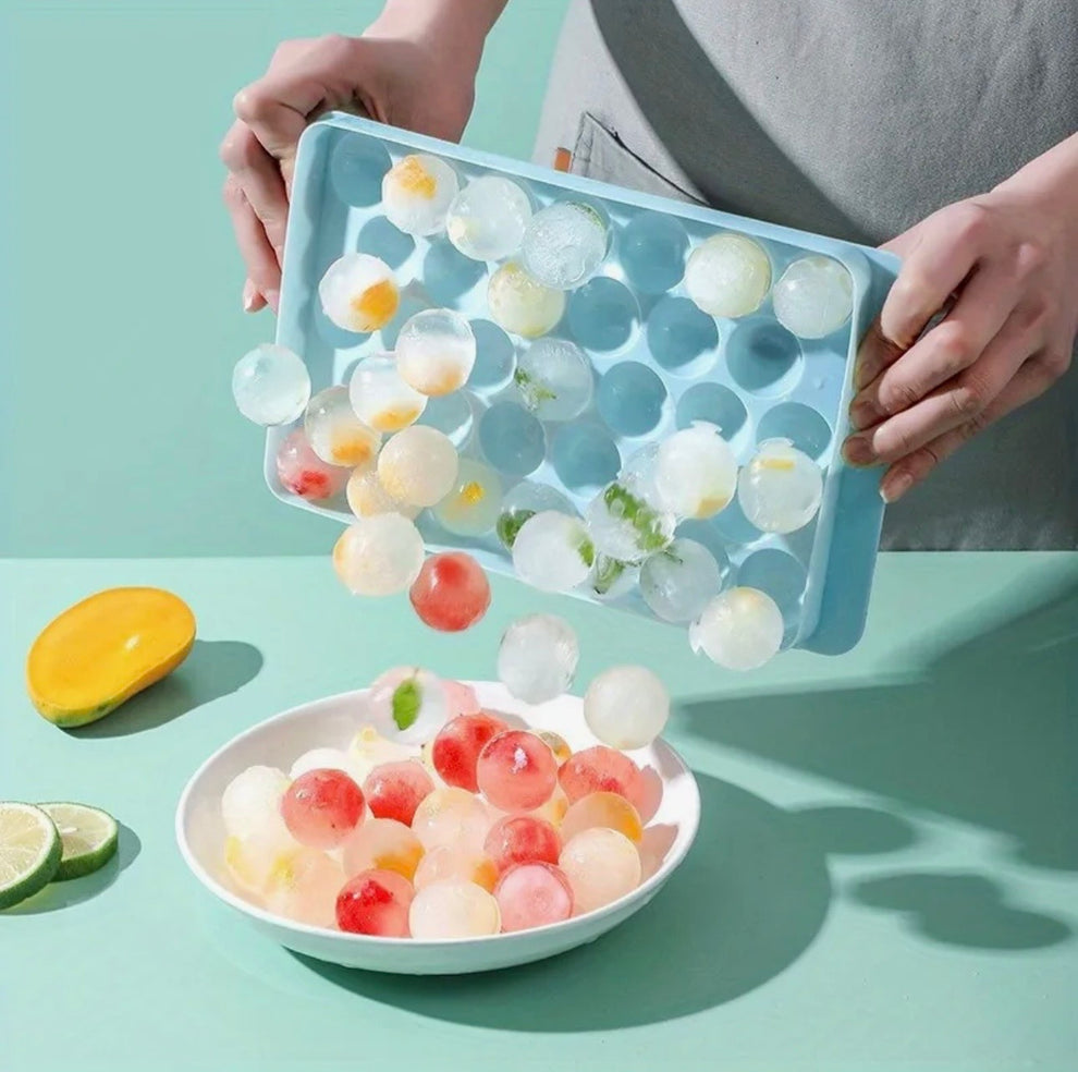 Ice Cube Tray 33 Grid Round Ice Ball Maker Mold | BPA-Free