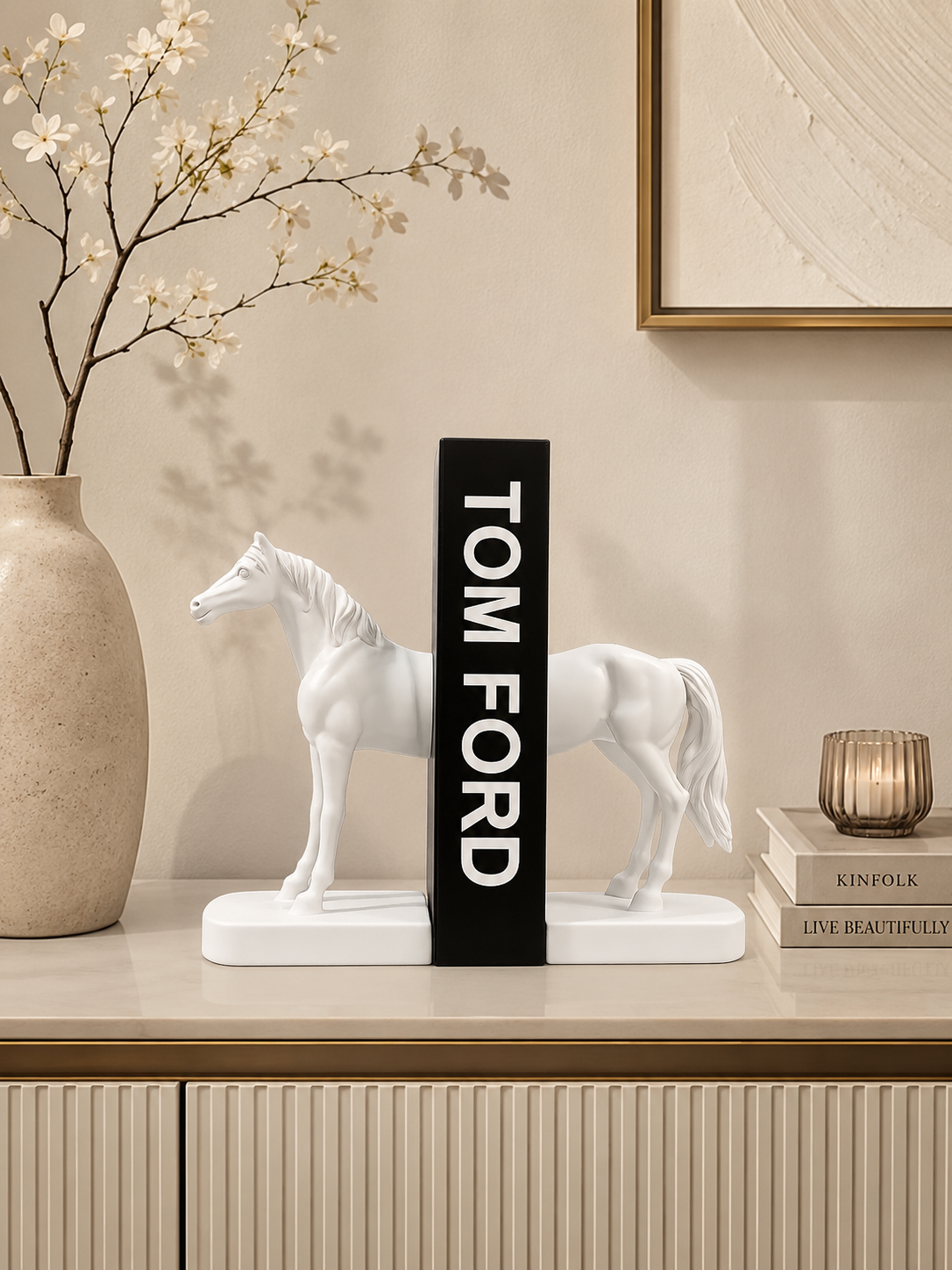 Modern Horse Bookends Set of 2