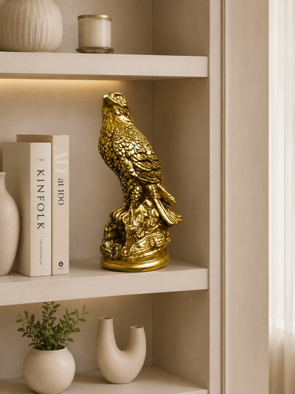 Luxury Golden Eagle Resin Figurine