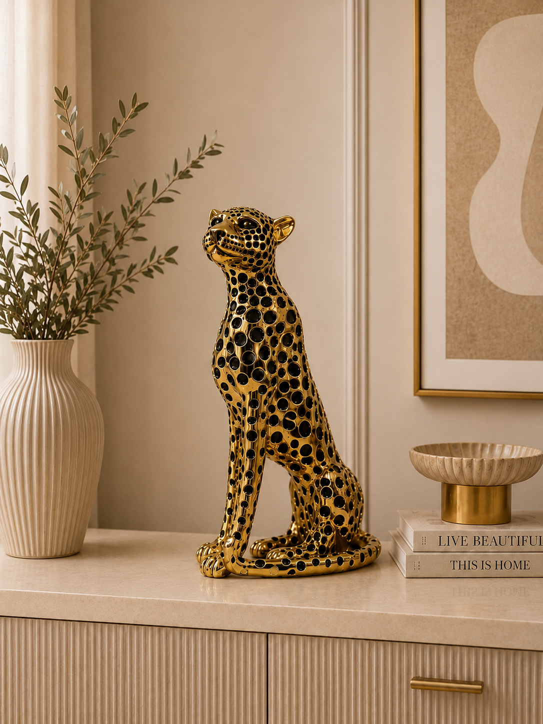 Luxury Leopard Sculpture