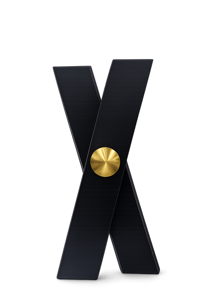 Modern X-Shaped Decorative Sculpture