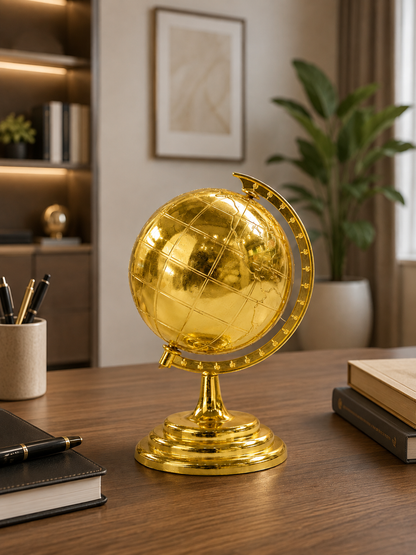 Luxury Golden Rotating Globe