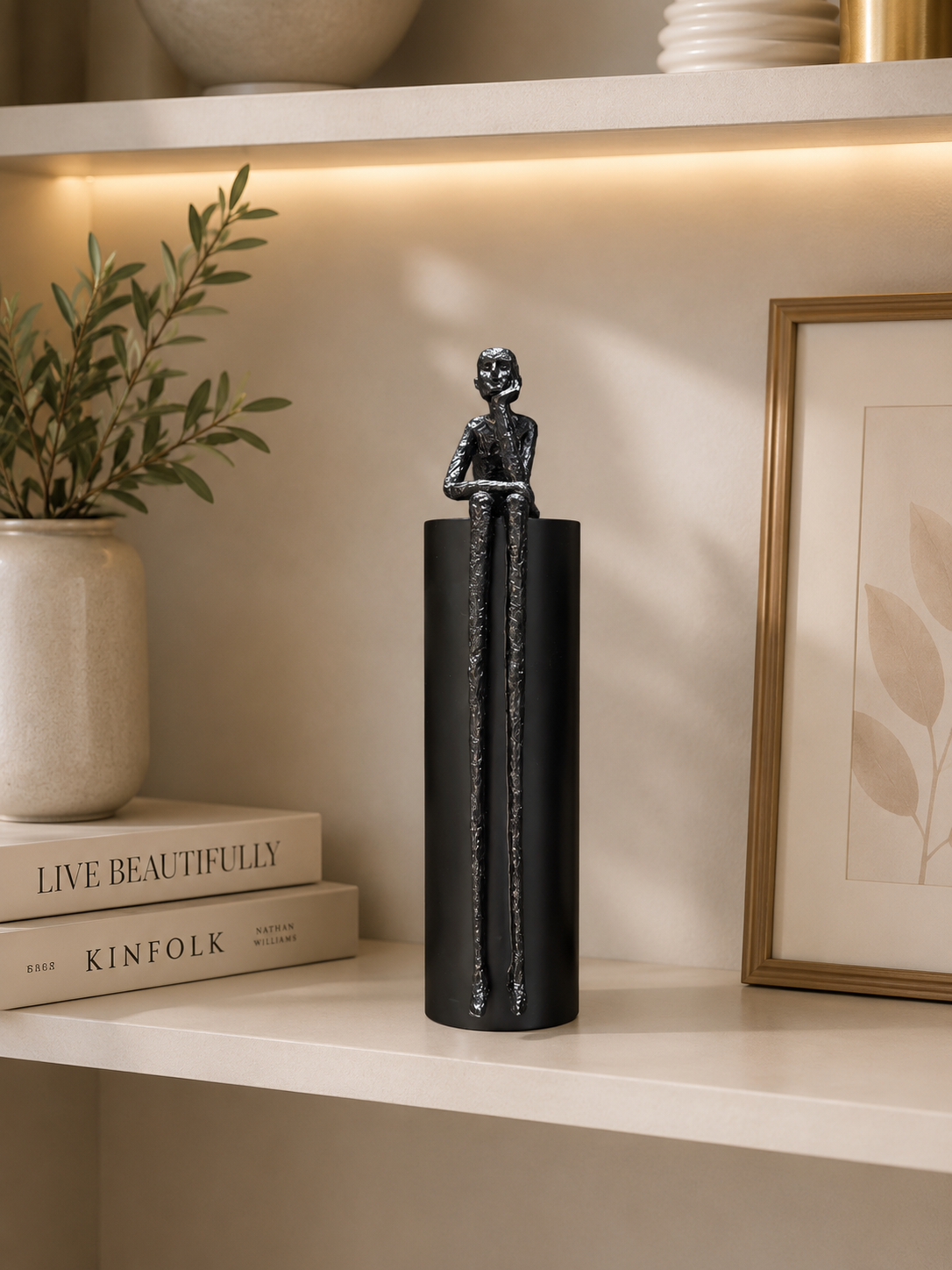 Abstract Thinker Figurine Set of 2