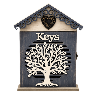 Wooden Wall Mounted Key Holder Cabinet