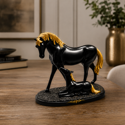 Majestic Mare & Foal Horse Statue
