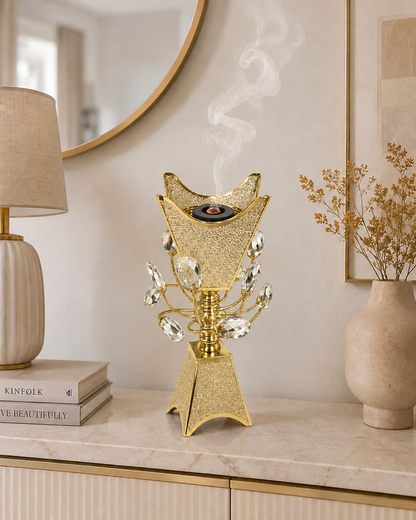 Luxury Gold Crystal Bakhoor Burner