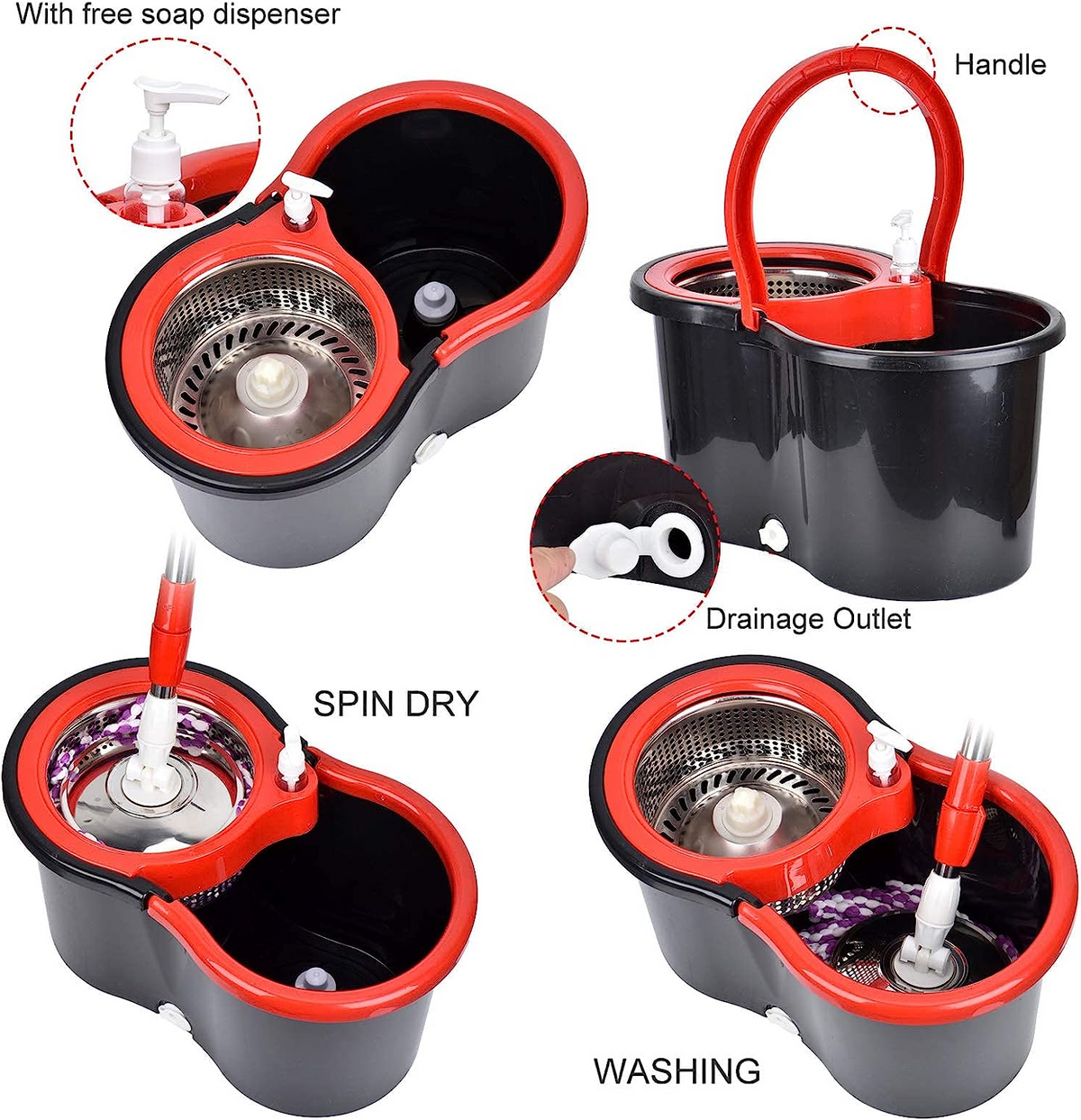 360° Stainless Steel Magic Mop