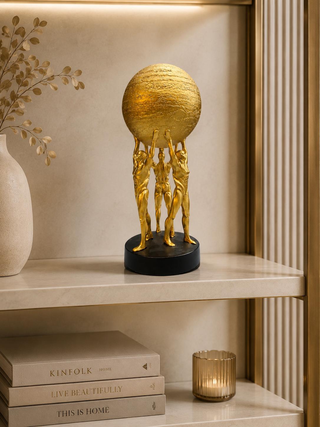 Golden Atlas Team Sculpture
