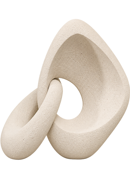 Abstract Interlocking Stone Sculpture