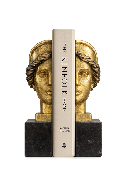 Luxury Greek Goddess Head Bookends Set of 2