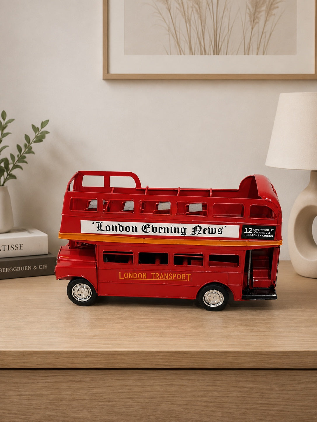 Vintage London Double Decker Bus Showpiece
