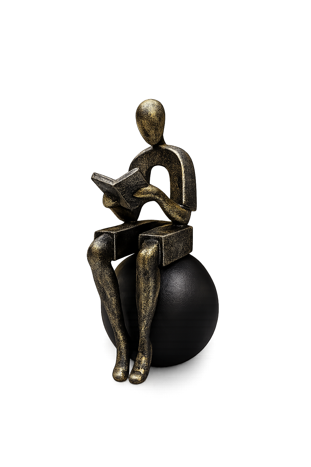 Abstract Reading Man Sculpture
