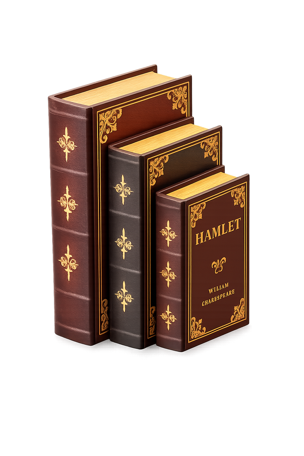 Luxury Decorative Faux Book Storage Box Set of 3