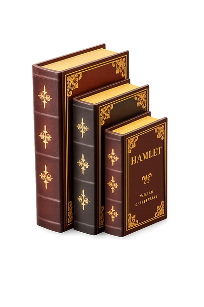 Luxury Decorative Faux Book Storage Box Set of 3