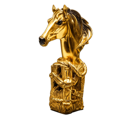 Golden Horse Head Bust