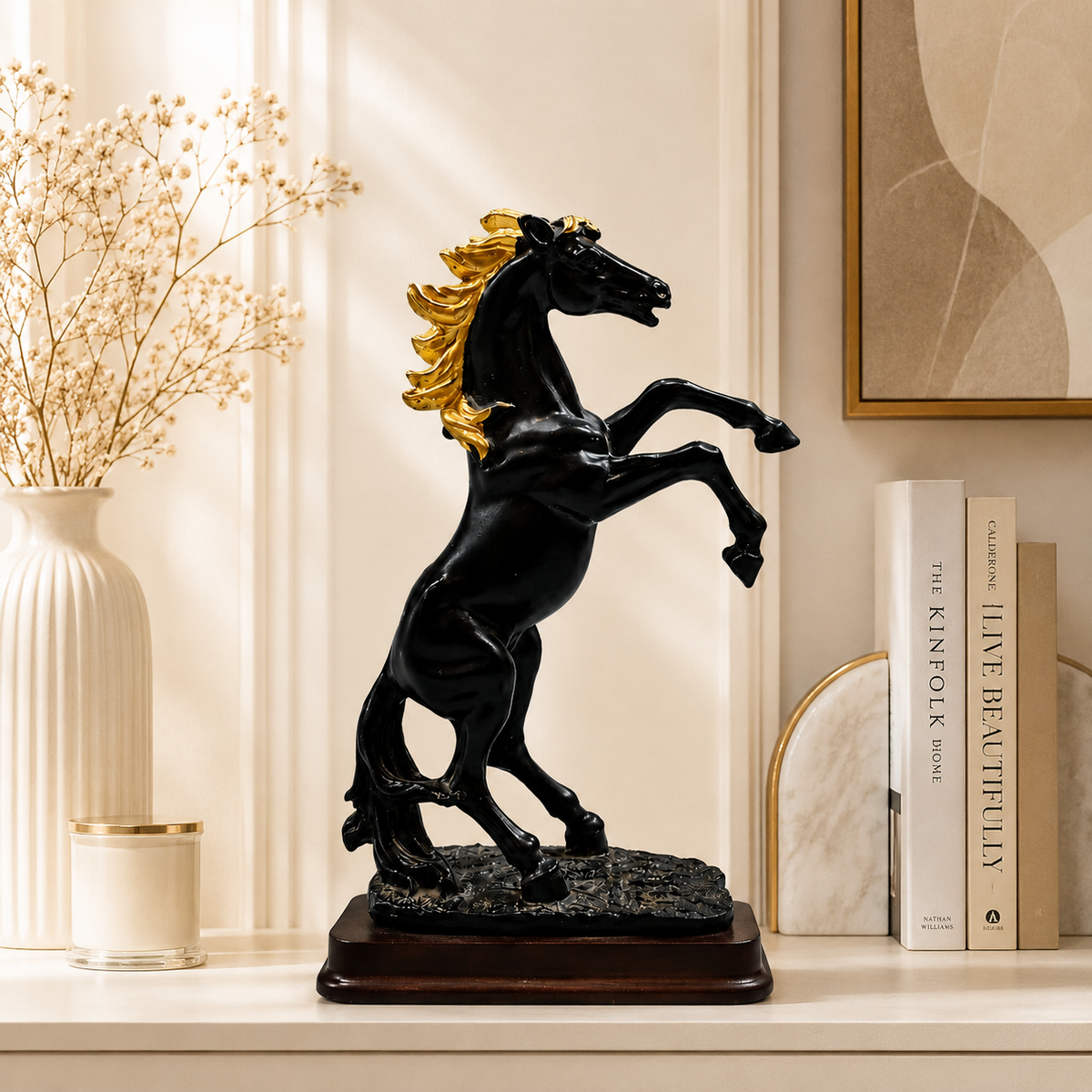 Majestic Elegance Rearing Horse Statue