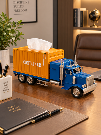 Vintage Container Truck Tissue Holder