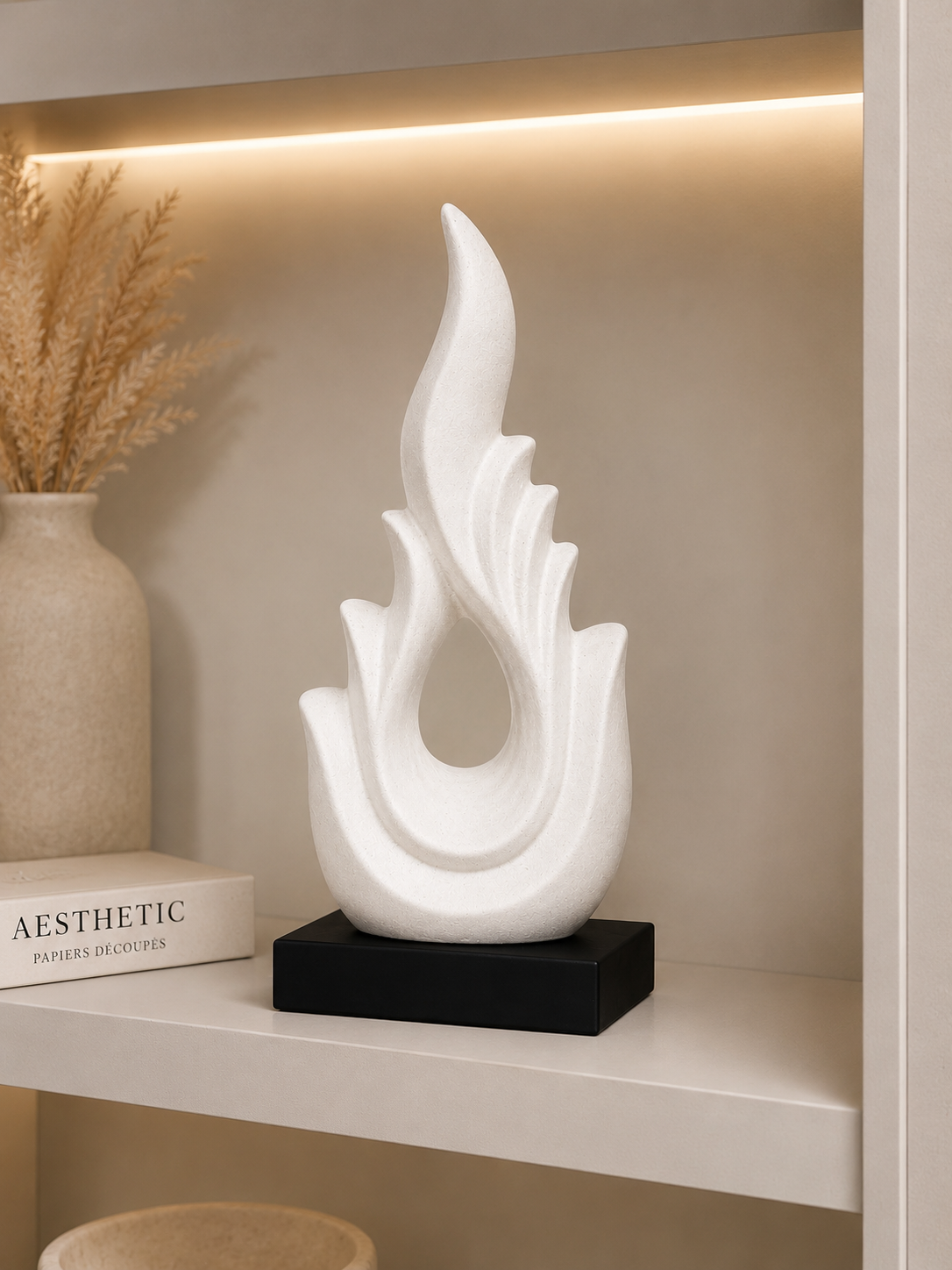 Modern Abstract Flame Sculpture