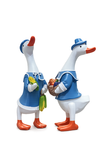Cute Goose Couple Figurine Set of 2