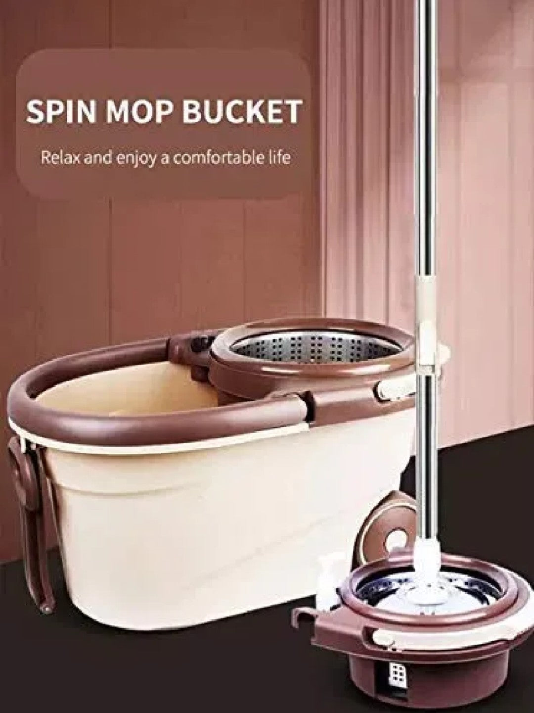Infinite Wiz Floor Cleaning 360° Spin Microfiber Mop & Bucket Set