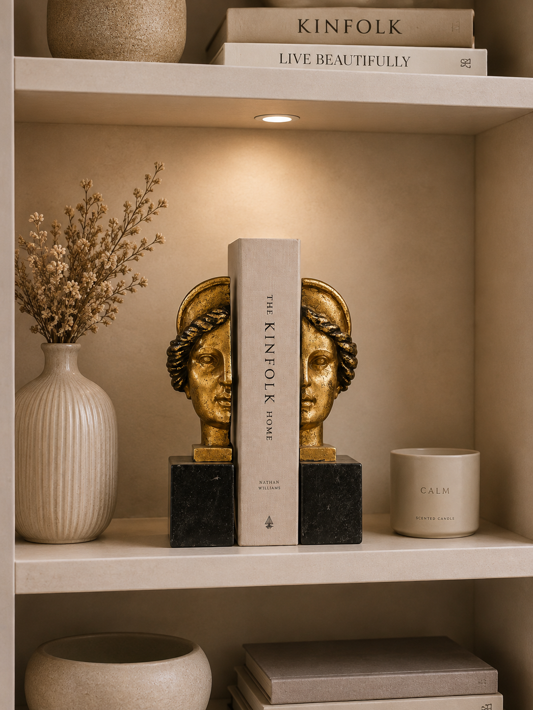 Luxury Greek Goddess Head Bookends Set of 2