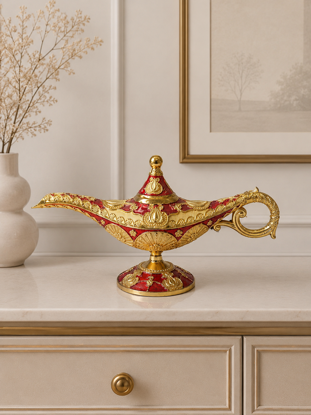 Luxury Aladdin Magic Lamp Showpiece
