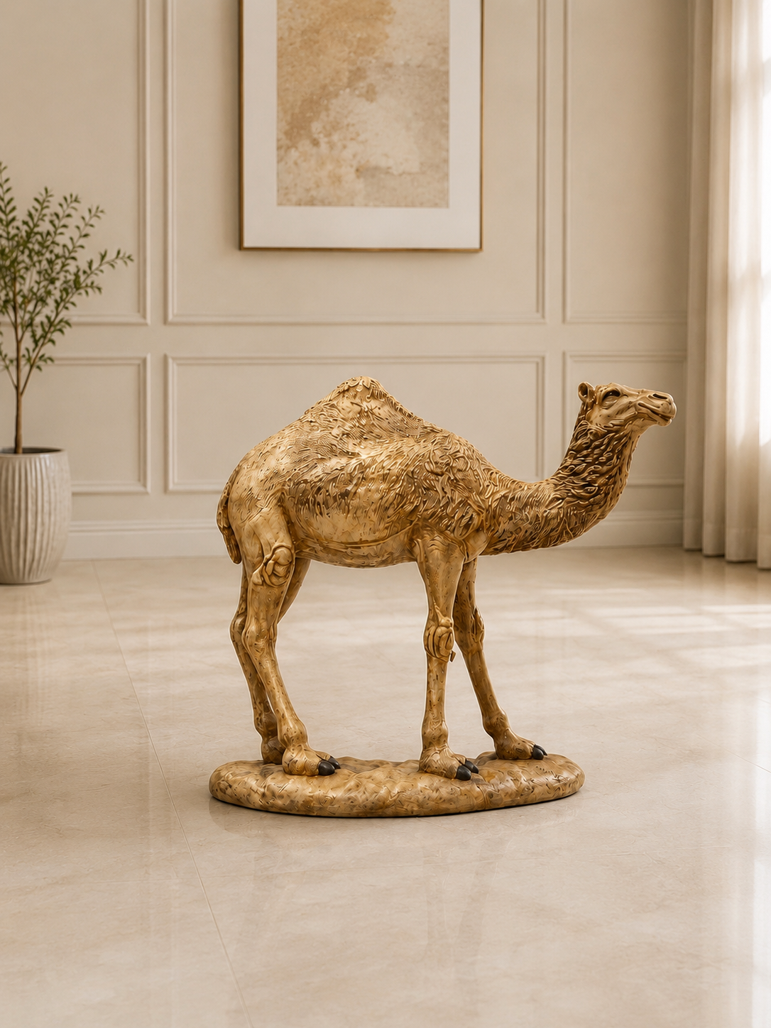 Luxury Desert Camel Resin Showpiece