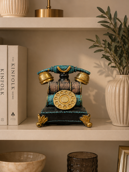 Vintage Rotary Telephone Resin Showpiece