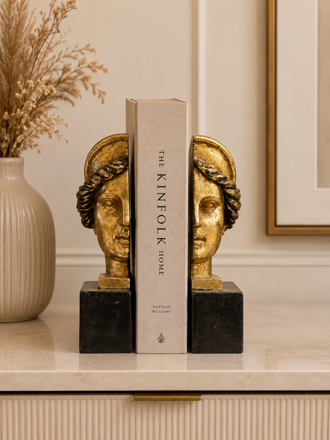 Luxury Greek Goddess Head Bookends Set of 2